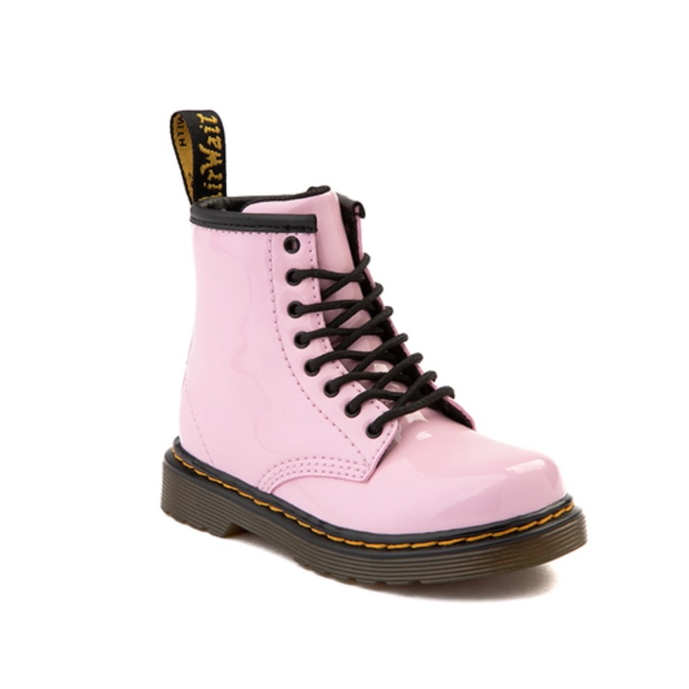 IGC Dr. Martens 1460 8-Eye Patent Boot - Toddler in Pale Pink